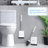 Set (3 Pack, Sellemer Toilet Brush and Holder for Bathroom, Flexible Toilet Bowl Brush Head with Silicone Bristles