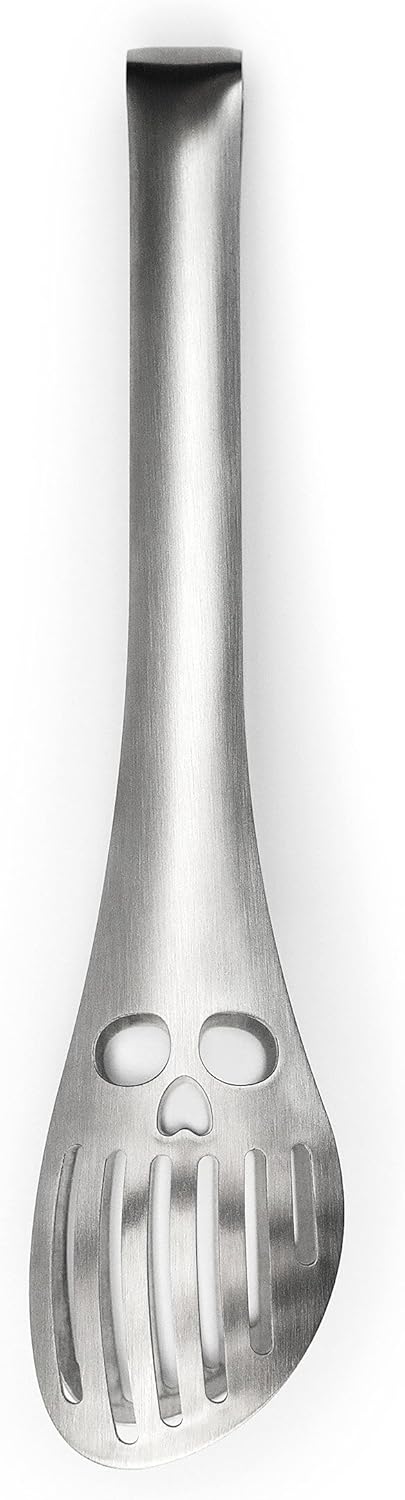 Suck UK Skull Kitchen Tongs, Stainless Steel Cooking Tongs for Salad and Grill, Gothic Kitchen Decor & Accessories