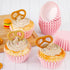 Caperci Grease-Resistant Standard Pink Cupcake Liners, 150 Counts - Heavy Duty Paper Muffin Baking Cups, No Muffin Pan