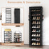 4 10 18-22 Closet VILICK Shoe Rack with Cover Narrow Shoe Organizer with Side Pockets Tier Tall Shoe Storage Holds
