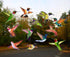 Anti-Collision Window Clings Bird Alert Decals to Prevent Bird Strikes on Glass - Set of 12 Hummingbirds