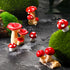 Yulejo 120 Pcs Bulk Cute Tiny Mushrooms Mini Figurines for Indoor Outdoor Garden Decor, Miniature Mushrooms Fairy