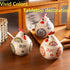 Frezonika 13 OZ Counter, Countertop Ceramic Salt Cellar with Lid and Spoon, Large Chicken Salt Jar, Salt Holder