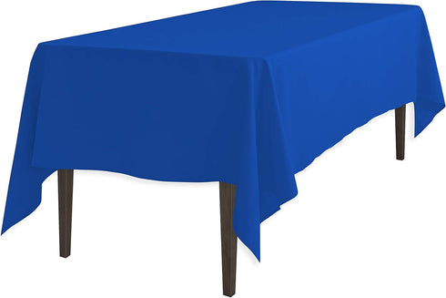 LinenTablecloth 60 x 102-Inch Royal Blue Rectangular Polyester Tablecloth