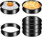 6 Pack Crumpet Rings, Nonstick English Muffin Rings, 4"-Round Stainless Steel Tart Molds for Cooking Baking