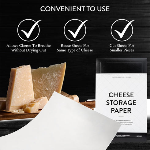 15-Pack 11 14 Formaticum Cheese Storage Wax Coated Paper - Porous Wax Sheets From France - Keep Cheese or Charcuterie