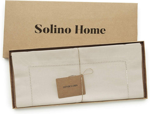 36 Inches 14 36 Inch Summer, Solino Home Linen Hemstitch Table Runner - Cotton Linen Small Table Runner x Ideal
