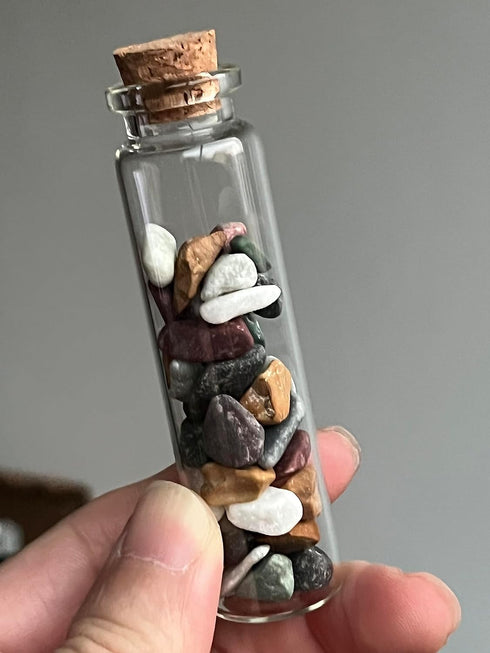 MaxMau 100 Sets of 20ml Glass Bottles with Cork Stopper, Small Clear Jars for Wedding Favors, Art Crafts