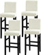 Lellen Bar Stool Covers Set of 4, Slipcovers for Barstool Chair Covers, White Counter Height Stool Covers