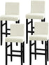 Lellen Bar Stool Covers Set of 4, Slipcovers for Barstool Chair Covers, White Counter Height Stool Covers