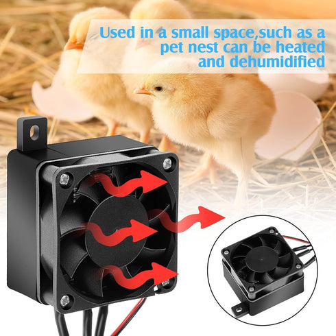 AYNEFY PTC Car Fan Air Heater: 100W 12V Energy Saving Constant Temperature Heater with Heating and Fan Modes for Small