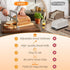 CAROCUT 6.3, Adjustable Bread Slicer, Foldable Wood & Stainless Steel Guide for Homemade Sourdough, Sandwich & Artisan