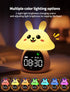MASHI Mushroom Bunny Alarm Clock, Toddler Sleep Training Clock with Sun & Moon, Sleep Sound Machine, Night Lights
