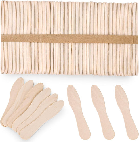 HANSGO 100PCS Mini Wooden Ice Cream Spoons - Small Dessert Tasting Sample Spoons for Crafts and Sampling
