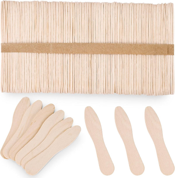 HANSGO 100PCS Mini Wooden Ice Cream Spoons - Small Dessert Tasting Sample Spoons for Crafts and Sampling