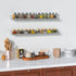 4 Pack Sezanrpt Acrylic Wall Spice Rack Organizer, Seasoning Rack Shelf Organizer, Clear Wall Mounted Spice Rack