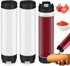 Sabary 3 Pcs 16 oz Inverted Plastic Squeeze Bottles, Refillable Tip Large