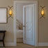 Set Vesici Candle Sconces of Two Metal Wall Candle Holder Wall Mounted Sconces Decorative Iron Holder for Living Room