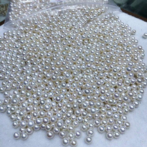 Sooyee Art Faux Pearls 1700-Pcs Loose Beads (8mm, Ivory) 1.1 Lbs for Vase Fillers, Table Scatter, Wedding