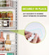 Over The Door Pantry Organizer, Wall Mount Spice Rack with 6 Adjustable Baskets for Home & Kitchen Storage (White)