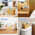 NiHome Hand Towel Box Cover for Kleenex, Natural Bamboo Tissue Box Cover for Home, Office, Bathroom Decor, Fits