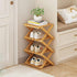 Vertical Shoe Rack Small, 4 Tier Portable Folding Shoe Storage Rack, Without