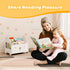 Jomzuci 4 Wooden Kids Bookshelf Bookcase, Toddler Montessori Bookshelf, Nursery Book Shelves with Adjustable Dividers