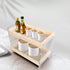 Bathroom Countertop Organizer, 2-Tier Wood Shelf for Cosmetic Storage, Acrylic Standing Rack for Home