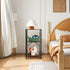 30'' 3 WRINGKIT Tall End Side Table, Height Small Telephone Table Stand with Tier Storage Shelf, Narrow Wood Nightstand