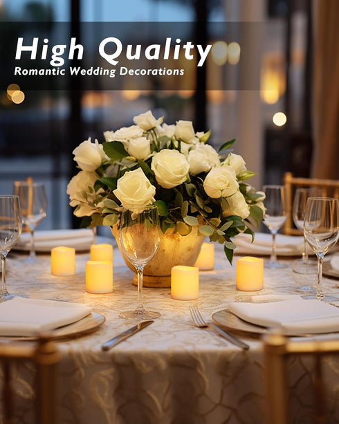 24Pack Candles,200+Hour Homemory Flickering Flameless Votive Electric Fake Candles,Battery Operated LED Tealight
