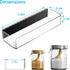 4 Pack Acrylic Spice Racks for Refrigerator and Oven, Magnetic Fridge Organizers and Storage, Clear