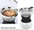 Fdit Reusable Glass Coffee Pot with Stainless Steel Filter, Manual Drip Coffee Maker Set (400ml)