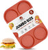 JOERSH Silicone Egg Mold, Jumbo Size Muffin Top Pan, Non-Stick Round Molds for Breakfast Sandwiches