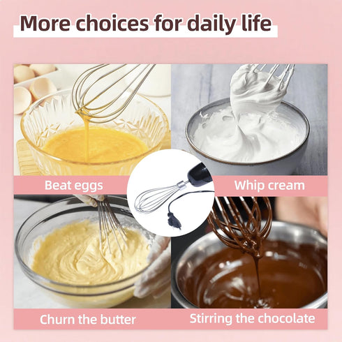 KHMPW Hand Mixer Whisk Attachments, Stainless Steel Replacement for KHM3, KHM5, KHM7, KHM9, KHM926, KHM7210