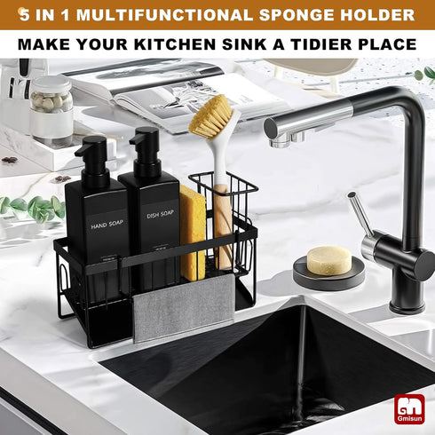 12 oz 350 ml Set, Set GMISUN Dish Soap Dispenser, fl / Dual Kitchen Soap Dispensers with Sponge Holder, Customized