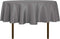 sancua Round Tablecloth - 60 Inch Water Resistant Washable Polyester Table Cover for Dining, Light Grey