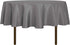 sancua Round Tablecloth - 60 Inch Water Resistant Washable Polyester Table Cover for Dining, Light Grey