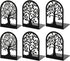 HappyHapi Book Ends, Metal Bookends for Shelves Decorative, Tree Stopper for Heavy