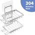 4 Moforoco Silver Double Soap Bar Holder for Shower, No Drilling Rustproof Stainless Steel, Wall Mounted Soap Holder
