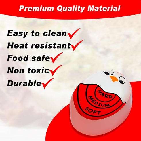 Eggssentials Red Egg Timer That Goes in Water Egg Timer for Hard Boiled Eggs and Soft Boiled Eggs, Red Color Fades