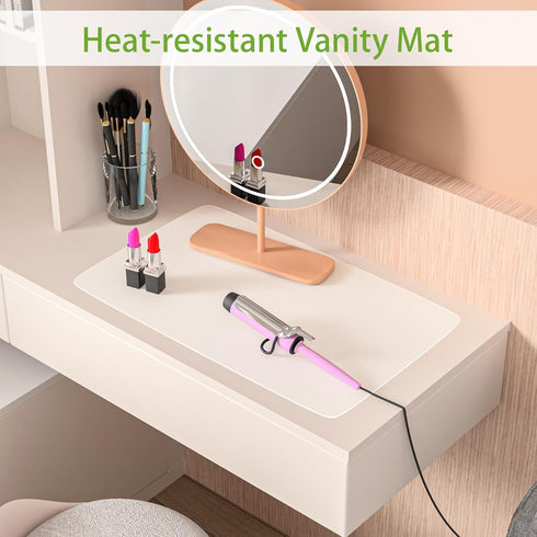 Small Translucent Silicone Mats, 7.9”x9.45” Clear Non-Slip Countertop Protector Liner, 2/Pack