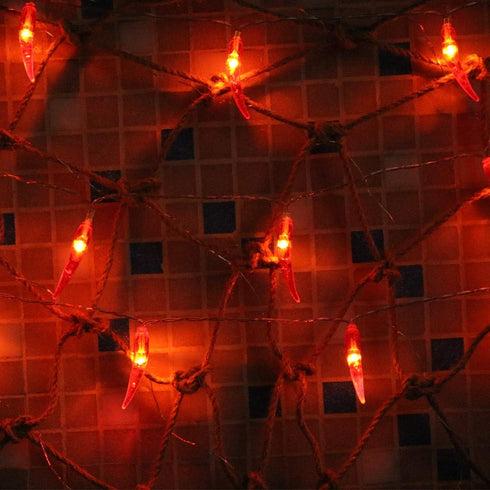 Dreamworth Lights,10ft 20 Red Chili String LED Chili String Lights Battery Operated Remote Contol Fairy Lights