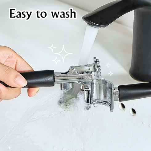 EzeePress Set Garlic Press Mincer, Crusher with Removable Chamber - Ergonomic Handle, Dishwasher Safe, Easy to Clean