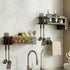 5-in-1 Set, 50LBS PUSDON Shower Caddy & Kitchen Organizer Wall Mount Wide Spice Rack with Paper Towel Holder, Utensil