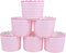 Webake Full Size Paper Baking Cups, 6oz Pink Cupcake Liners for Cupcake Bath Bomb, Set of 25 (Pink Stripe).