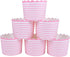Webake Full Size Paper Baking Cups, 6oz Pink Cupcake Liners for Cupcake Bath Bomb, Set of 25 (Pink Stripe).