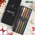 GLAMFIELDS Reusable Metal Chopsticks, Dishwasher Safe Stainless Steel Japanese Style, 5 Pairs Gift Set