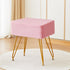 Teddy Velvet Stool Chair, Footrest Footstool Ottoman, Small Side Table, with 4
