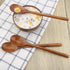 Wooden Spoons, 6 Pieces 9 Inch Wood Soup Spoons for Eating, Mixing, Stirring, Eco-Friendly Kitchen Utensil