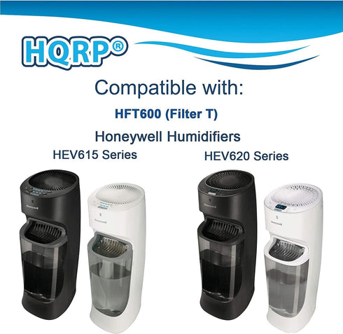 HQRP 2-Pack Wick Filter Replacement for Honeywell Filter T HFT600 / HFT600PDQ Compatible with Honeywell HEV615 HEV620